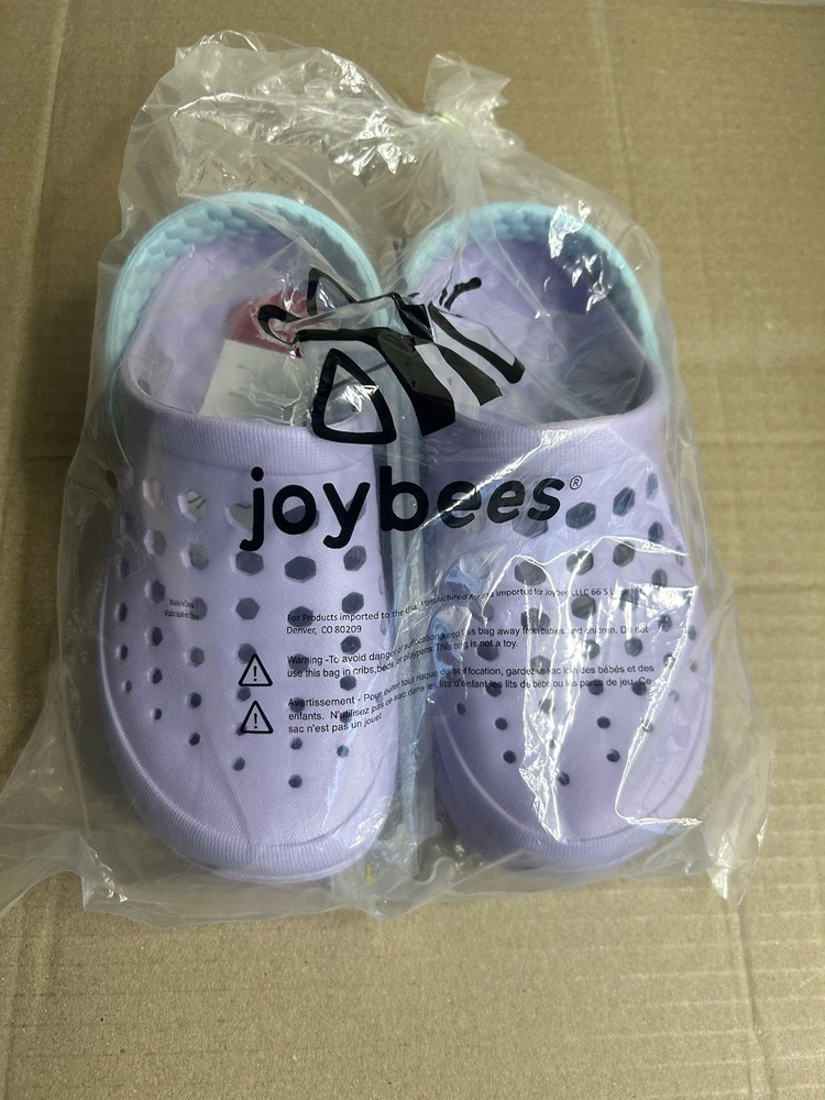 Joybees Kids‘ Dylan Slip-On Clogs – Sky Blue/Lilac Purple – Size – J1