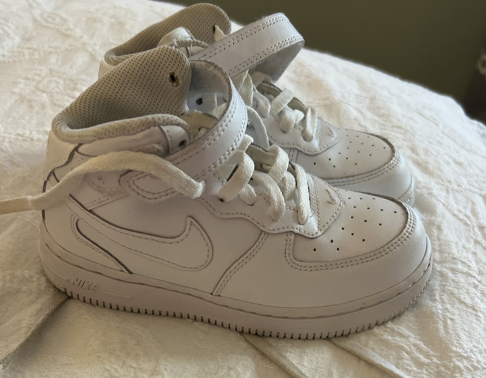 Nike Air Force 1 size 10C TODDLERS -COLOR WhIte Lace up High top SNEAKERS