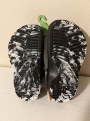 Crocs Baya Lined Marbled Kids Clogs Slip-On Black/White US 3