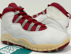 2005 NIKE AIR JORDAN X 10 RETRO PS WHITE FIRE RED STEEL GREY 310807-161 1.5Y 1.5