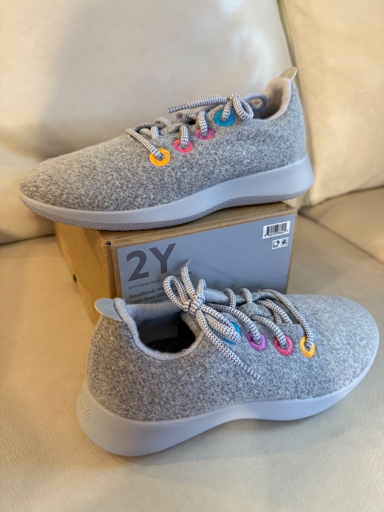 Allbirds Smallbirds Wool Runner Light Grey (Blizzard) Kid Shoes Y2