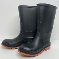 Kid’s Chain-Link Sole Chore Rain Boot Black Size 2