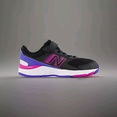 YA680BP6 New Balance 680 V6 Hook & Loop Shoe, Black/Pop/Aura, Men’s Size 6.5 .