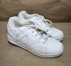 Heelys Propel 2.0 Shoes Sneakers w/Wheels Size 8 All White Skates Rolls Good