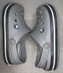 Crocs Bayaband Clogs Gray & Blue Juniors Size J2