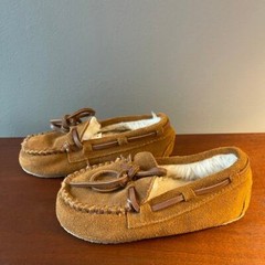 J. Crew Crewcuts Kids Sherpa Suede Lodge Slippers Kids Size 11