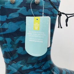 Western Chief Kids, PVC Rain Boot, Style#24126217P – Blue, Size 11 Little Kid M