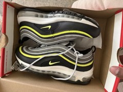 Nike Air Max 97 GS 921522-030 Platinum/Black Volt Sneakers Youth 5Y Women’s 6.5