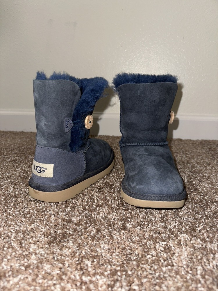 UGG Boots Toddler Bailey Button II Boot Blue Size US 13 KIDS EUR 30
