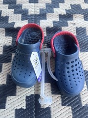 Joybees Kids Clogs Blue Red Size 12/13 Slip-On Comfort Sandals Lightweight
