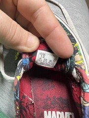 Vans X Marvel Comics Authentic Multi/White Kids Sneakers Youth Size 1