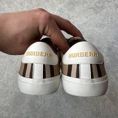 Kids Burberry Nova Check Plaid Strap Shoes Size 31 EU
