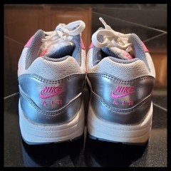 Nike Air Max 1 (GS) Kid’s Silver Pink White Sneakers Running Shoes 7Y 653653-108