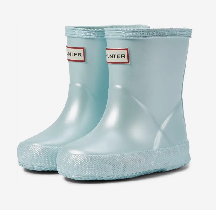 NEW Hunter Original First Classic Nebula Boot Aqua Flash Toddler Size B5/G6/UK4