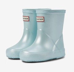NEW Hunter Original First Classic Nebula Boot Aqua Flash Toddler Size B5/G6/UK4