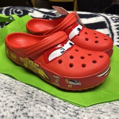 Crocs Classic Clog Lighting 🏎️ McQueen Junior 2 Brand New With Tags.