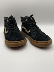 New NWOB Little Kids Vans Sk8-Hi Zip MTE-1 Black/Gold Sneakers Shoes Size 10