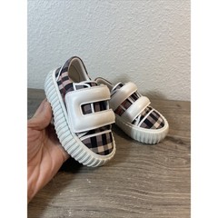 Burberry Kids Check Pattern Sneakers Multicolor EU 23 Flat Heel