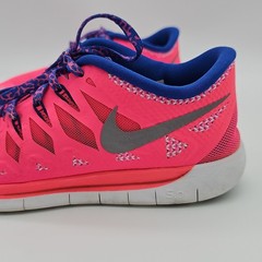 Nike Free 5.0 GS Hyper Pink Royal Blue Shoes 644446-601 Youth Girl 7Y Womens 8.5
