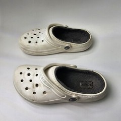 KIDS‘ CLASSIC LINED CLOG Clogs White Gray Sz. J 3 8 1⁄2″ S6a
