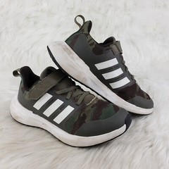 ADIDAS Cloudfoam Green Camo Easy On Casual Shoes Youth Size US 2 EUR 33.5