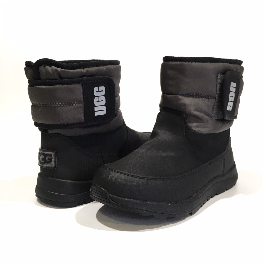 UGG Toty Weather Waterproof Boots -Black / Charcoal -Big Kids US 1 -NEW