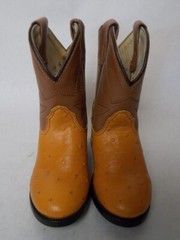 Dan Post Ostrich Leather Cowboy Boots Size 5 Toddler Style 01329 Like New India