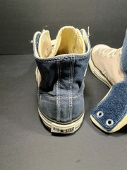 Converse Blue Grey Peel Back High Top Sneakers Shoe Juniors 6 Hip Hop Womens 7.5