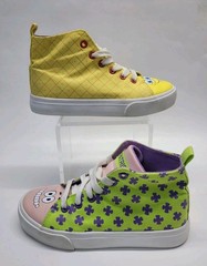Spongebob & Patrick High Top Sneakers Kids Size 2 Shoes Nickelodeon Cartoon
