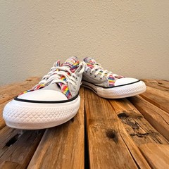 Converse Chuck Taylor All Star Junior 2 Grey Rainbow Double Tongue 669818F
