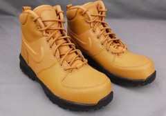 Nike Youth Manoa Leather Boots (GS) Wheat Black BQ5372 700 Size 5