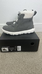 Sorel Explorer Next Carnival WP Waterproof Insulated Gray Snow Boots Size 5