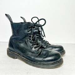 Dr. Martens 1460 Pascal Mono J Combat Boots Black Leather Size 3 Kids
