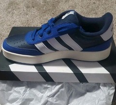 adidas Breakbase J Blue/White Sneaker Unisex Kids US 4.5 UK 4 EU 36 2/3
