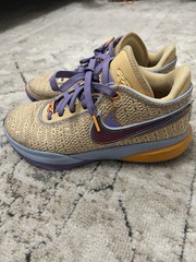 Nike LeBron Summer Vibes Celestial Gold Tan Sneakers Size 6.5Y