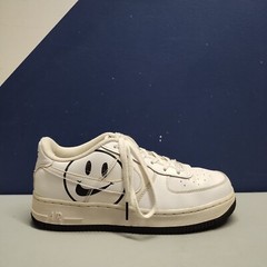 Nike Air Force 1 Low Have A Nike Day Sneakers Youth 6.5 White Black Smiley Face