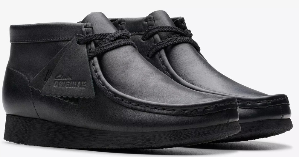 Clarks Wallabee Boot – 26168041 – KIDS / JUNIORS (BLACK LEATHER)