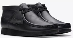 Clarks Wallabee Boot – 26168041 – KIDS / JUNIORS (BLACK LEATHER)