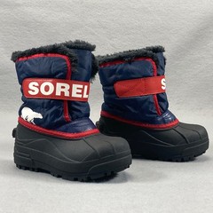 Sorel Snow Commander Winter Boots Kids 11 Red/White/Blue Insulated
