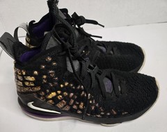 Nike Lebron 17 XVII BQ5595-004 Lakers Sneakers Colorblock Check Youth 6Y