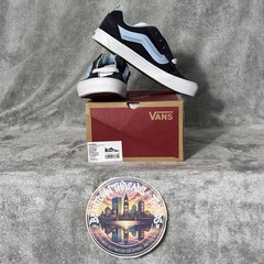 Vans Juniors Size 6.5 Unisex Knu Skool Shoes Retro Sport Gray/Blue Suede Retro