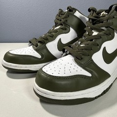 Nike Dunk High Cargo Khaki White Kids Sneakers 7Y DB2179-105 Olive Green Shoes