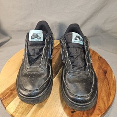 Nike Air Force 1 Black Blue Baby Dragon Scales Sneakers Size 5 Y