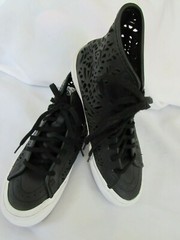 VANS Sk8 Hi Decon (Cutout)Leaves Black Women’s 5/Youth 3.5 Skate Sneakers Shoes