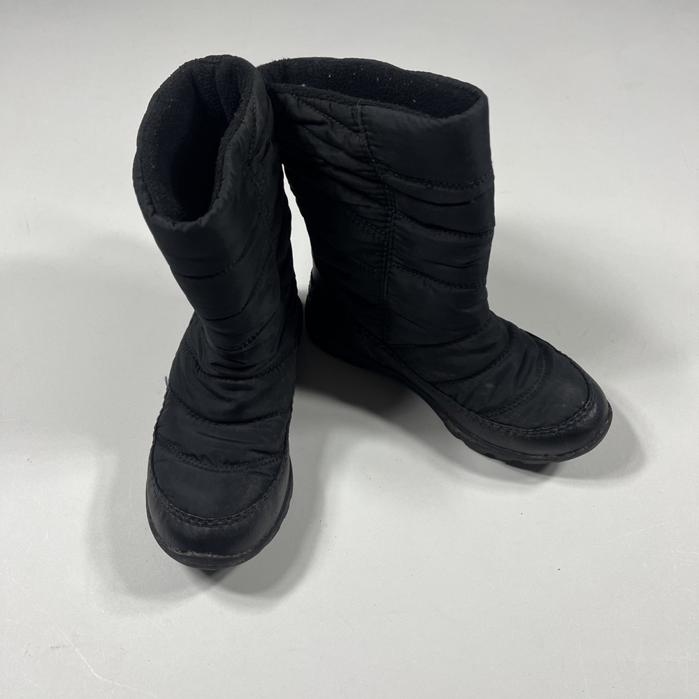 Sorel Whitney Puffy Quilted Waterproof Winter Boot Black Youth Size 12