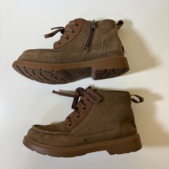 UGG Kids Chelham Moc Toe Clima Moda Suede Lug Sole Boots Size 2 Brown Unisex