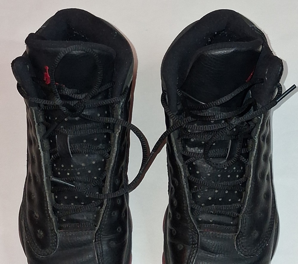 Air Jordan Retro 13 (2014) Dirty Bred Black Red Size 6Y 414574-033 (with box)