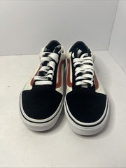 Size 6.5y – Vans White And Black Low