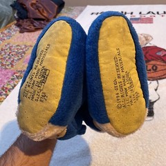 Vintage 1994 Sega Sonic Plush Slippers Shoes