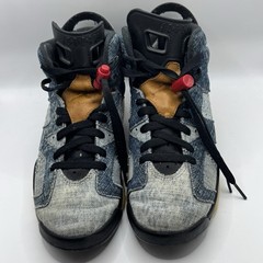 Nike Air Jordan 6 Retro Blue Washed Denim 2019 CV5489-401 Kids Size 5.5/Women 7